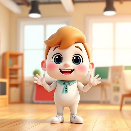 Screenshot of a 3D animated character presenting educational content.